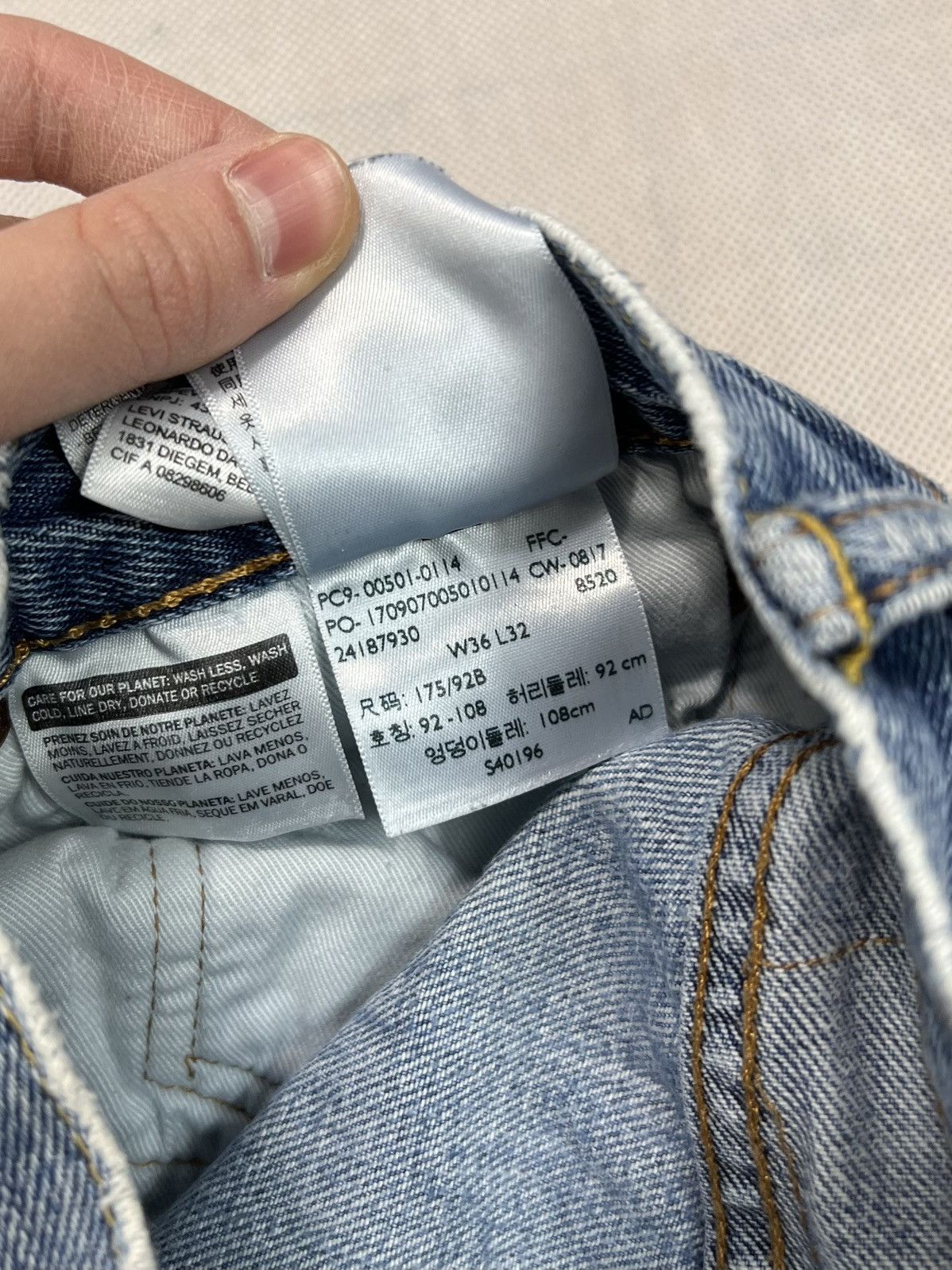 Levi's × Vintage Pants Levi’s baby blue jeans baggy Size US 36 / EU 52 - 3 Thumbnail