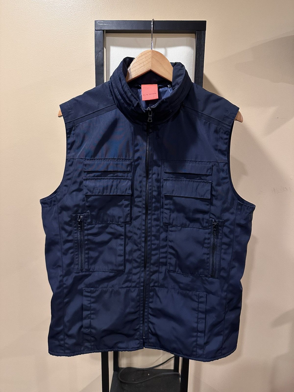 Elie Tahari Elie Tahari Dark Navy Technical Cargo Utility Vest Size US L / EU 52-54 / 3 - 1 Thumbnail