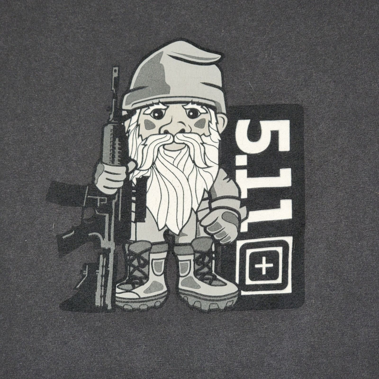 5.11 5.11 Tactical Dark Grey Unisex Tee Rifle & Gnome -Size Large Size US L / EU 52-54 / 3 - 2 Thumbnail