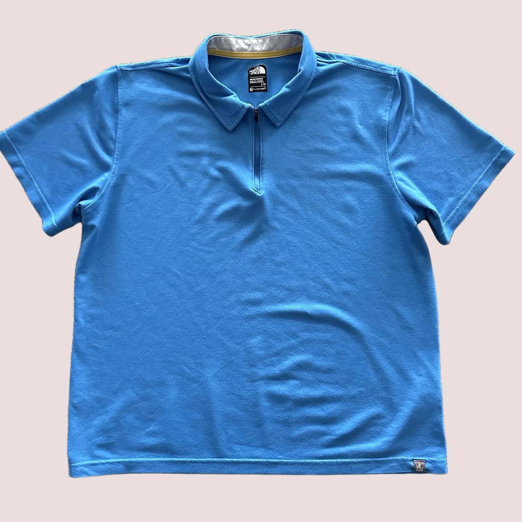 The North Face The North Face Polo Shirt Polo The North Face Flash Dry L Blue Short Sleeve Cotton 1/4 Zip Mens Size US L / EU 52-54 / 3 - 1 Thumbnail