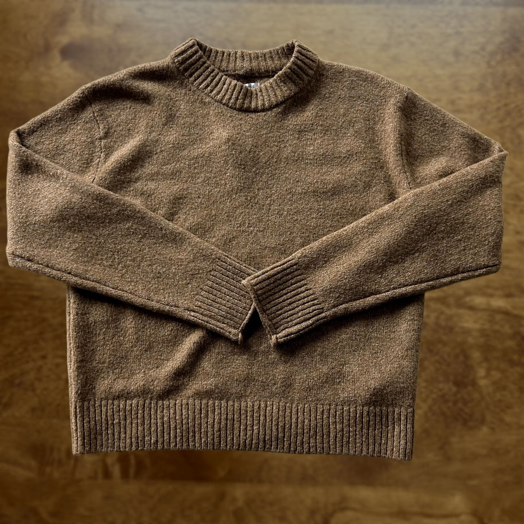 Vintage American Eagle Sweater Womens XXS Brown Crew Neck Soft Tight-Knit Pullover Size XXS / US 00 / IT 34 - 1 Thumbnail