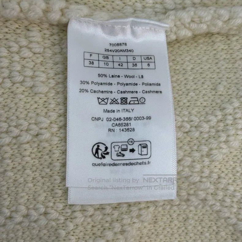 Dior Dior Beige plaid embroidered bee wool cardigan coat Size XS / US 0-2 / IT 36-38 - 6 Thumbnail