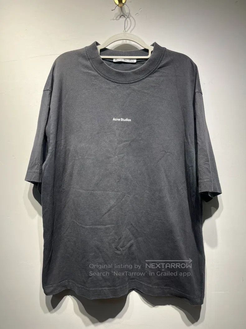Acne Studios Acne Studios Micro Logo Solid Cotton Casual Short Sleeve T Size US M / EU 48-50 / 2 - 1 Thumbnail