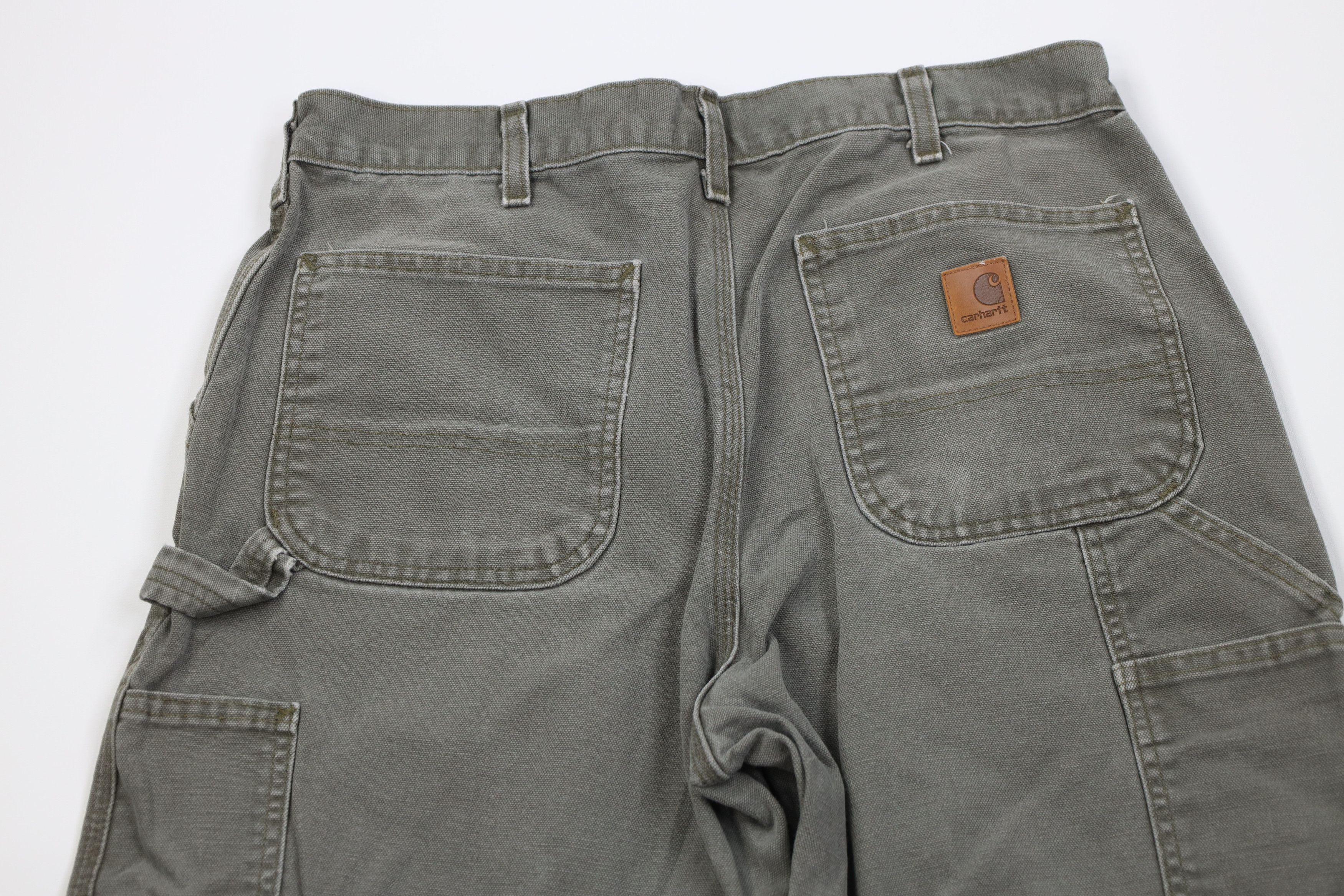 Carhartt Vintage Y2K Carhartt Relaxed Dungaree Wide Leg Pants Green Size US 34 / EU 50 - 12 Thumbnail