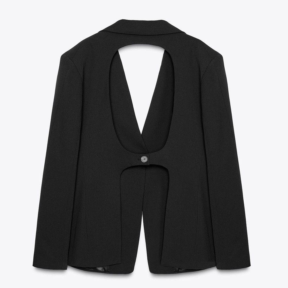 Zara NWT ZARA BLAZER WITH BACK CUT-OUT Size M / US 6-8 / IT 42-44 - 4 Thumbnail