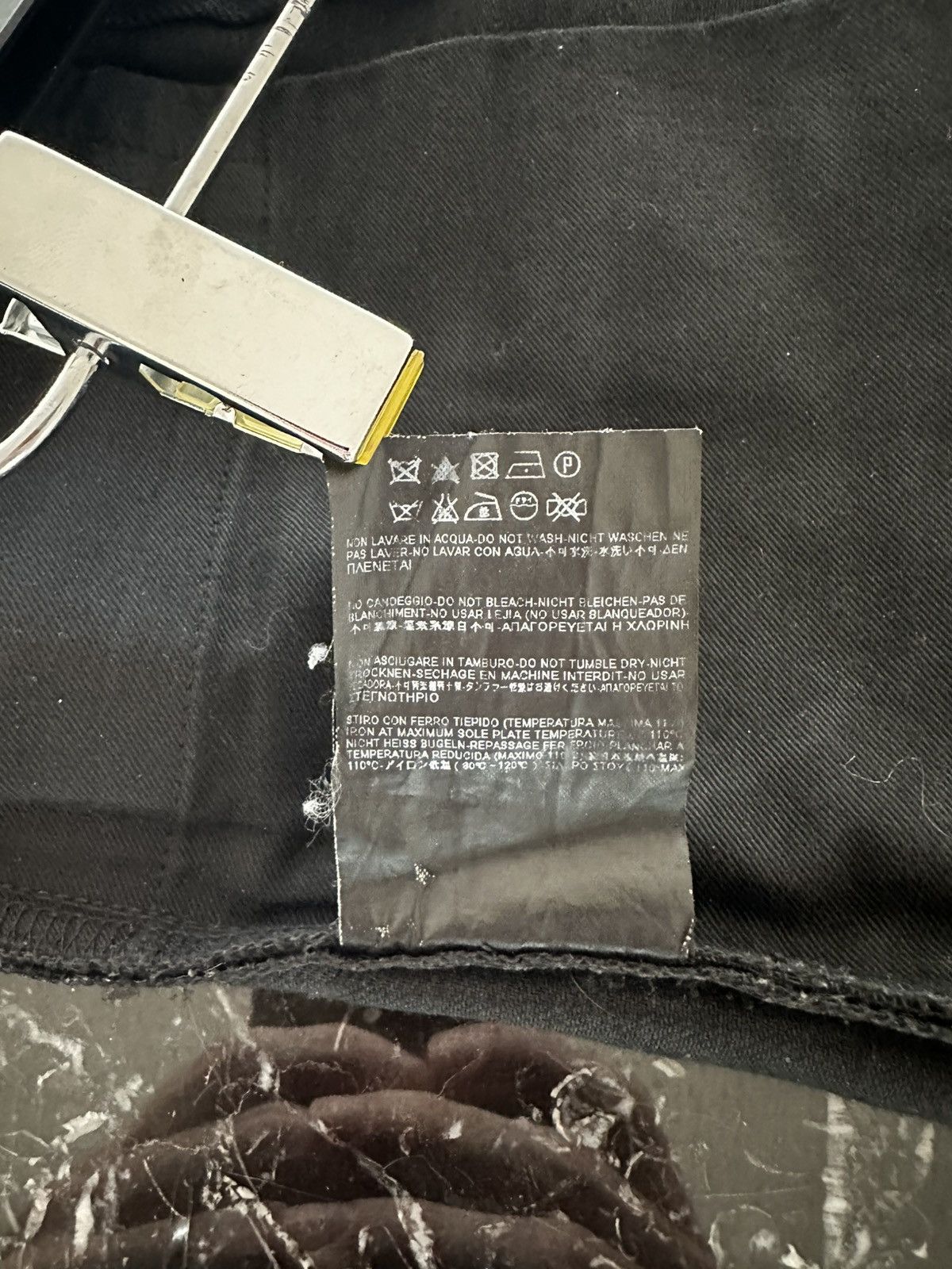 Saint Laurent Paris SS14 D05 Black Raw Denim High Waisted Skinny Jeans Size US 27 - 14 Thumbnail