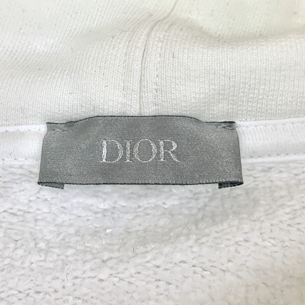 Dior Dior White Letter Embroidered Cotton Hooded Sweatshirt K26WX Size US S / EU 44-46 / 1 - 6 Thumbnail