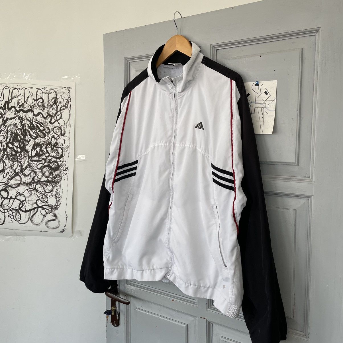 Adidas Vintage 00’s Adidas Tracksuit Jacket Windbreaker Size US XL / EU 56 / 4 - 1 Thumbnail