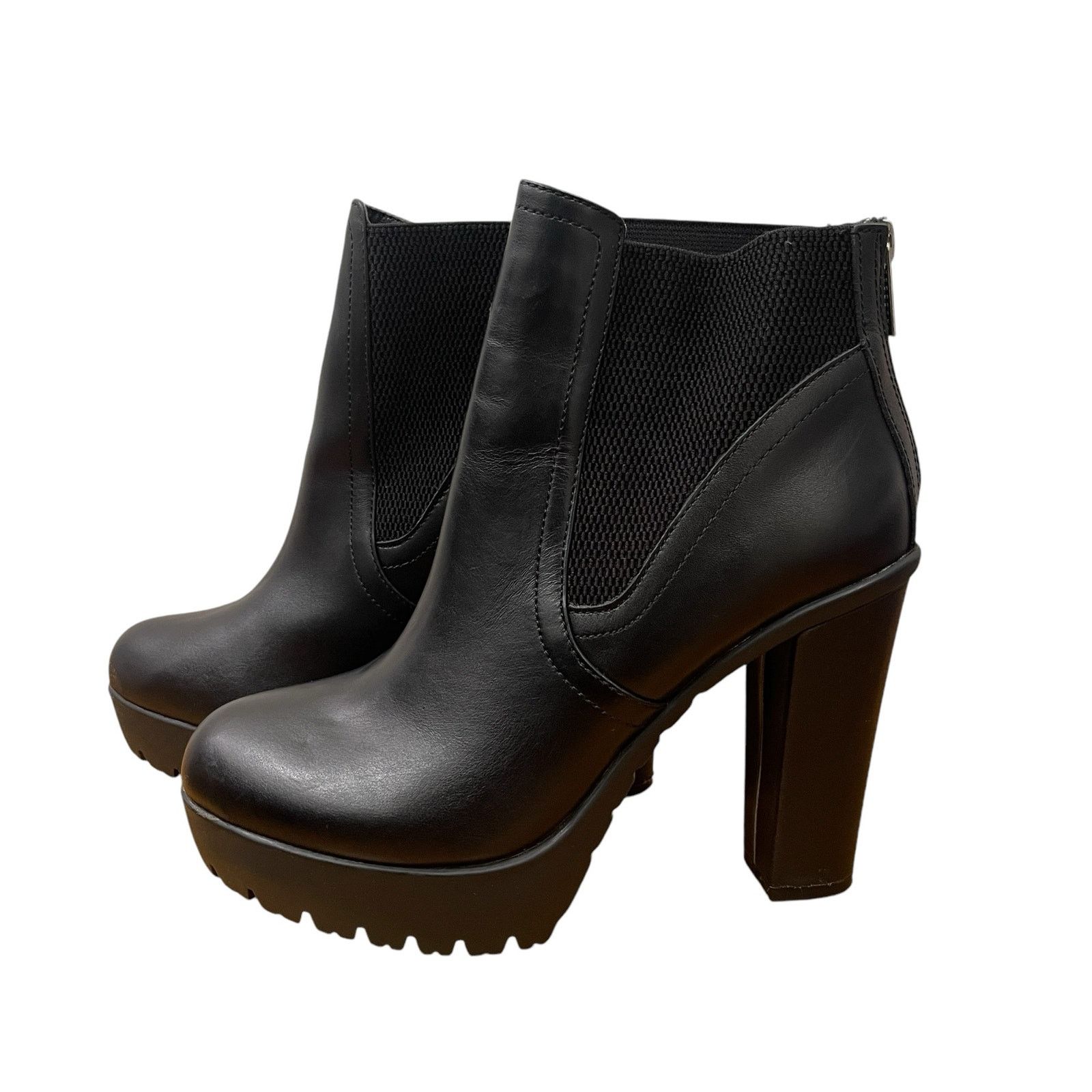 Steve Madden Steve Madden Amandaa Black Leather Ankle Bootie Size 8.5 Size US 8.5 / IT 38.5 - 6 Thumbnail