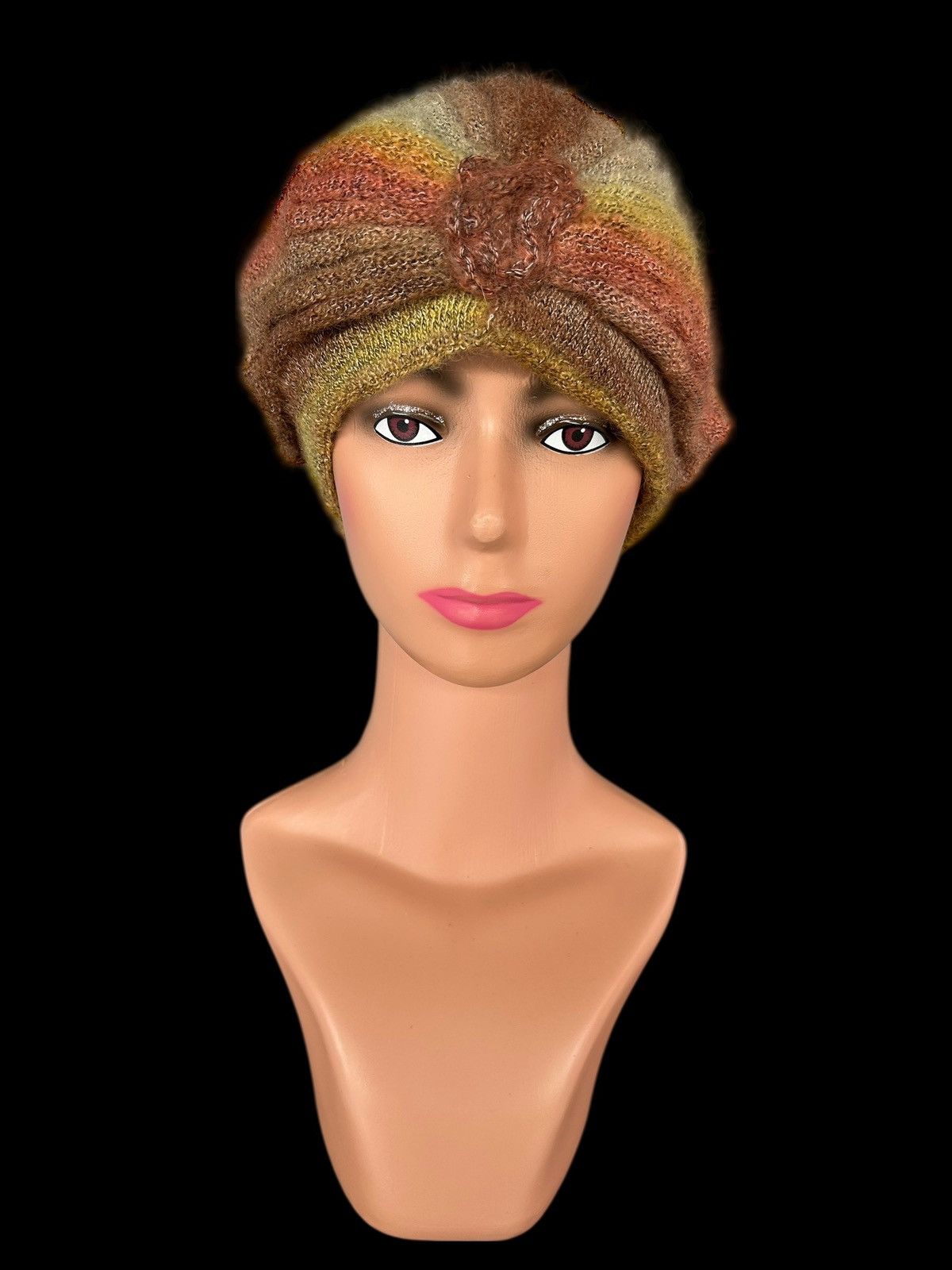 Kapital Crochet Knitted Handmade Hairy Long Beanie Hats Size ONE SIZE - 3 Thumbnail