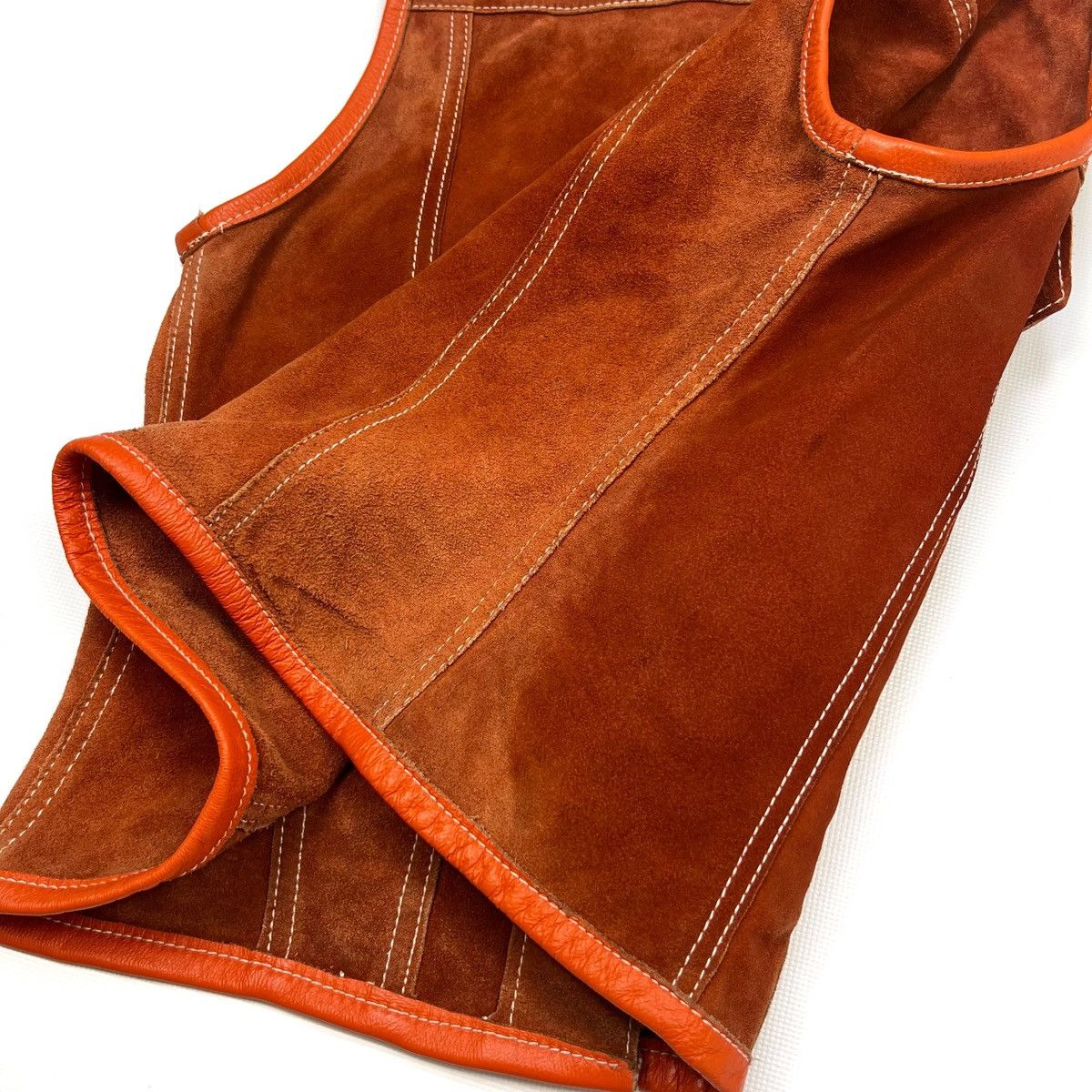 Diesel Vintage DIESEL Leather Vest 90s Suede Cowhide Waistcoat Size S / US 4 / IT 40 - 17 Thumbnail