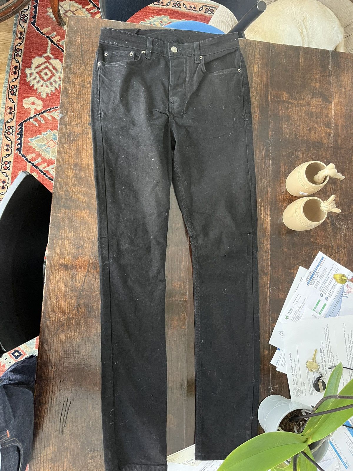 image of Ksubi Chitch Laid Slim Fit Jeans in Black, Men's (Size 30)