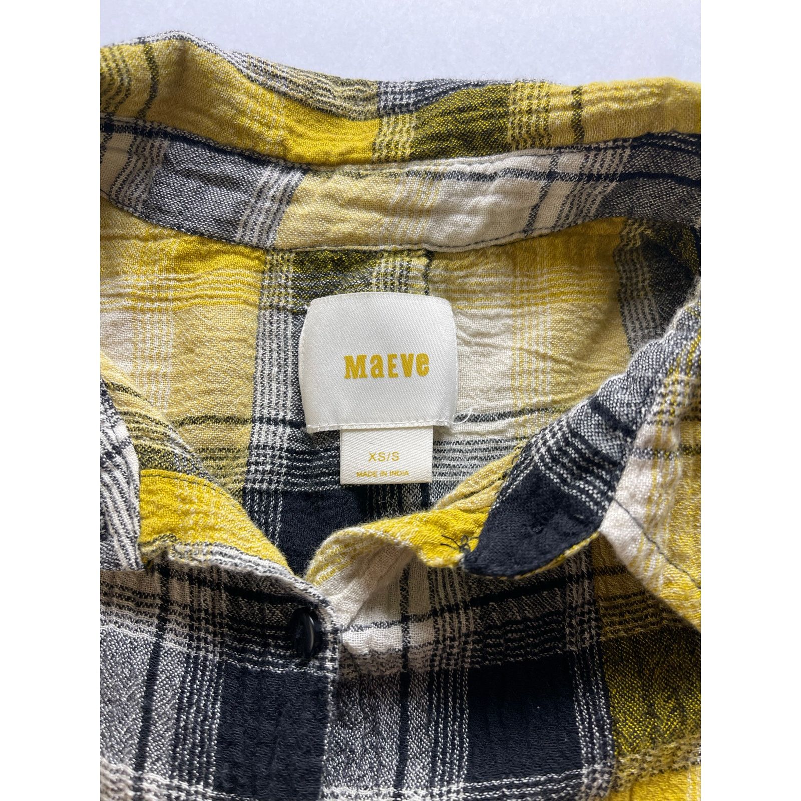Anthropologie Anthropologie Maeve Embroidered Plaid Oversized Shirt XS/S Size XS / US 0-2 / IT 36-38 - 5 Thumbnail