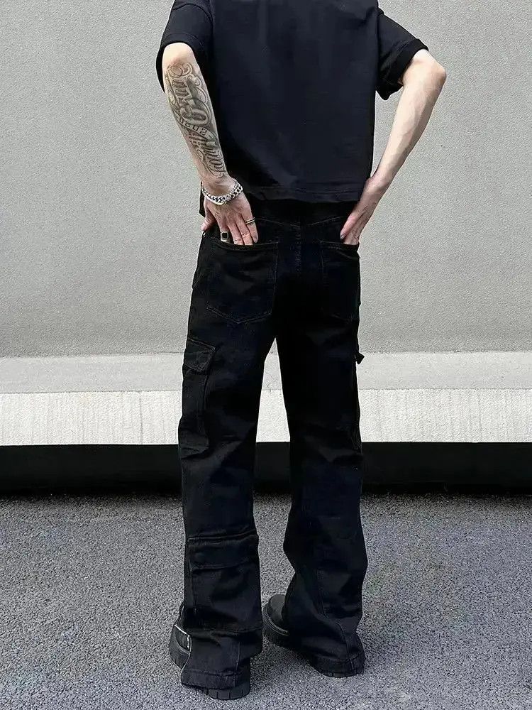 Japanese Brand Straight leg micro flared multi pocket jeans Size US 30 / EU 46 - 6 Thumbnail