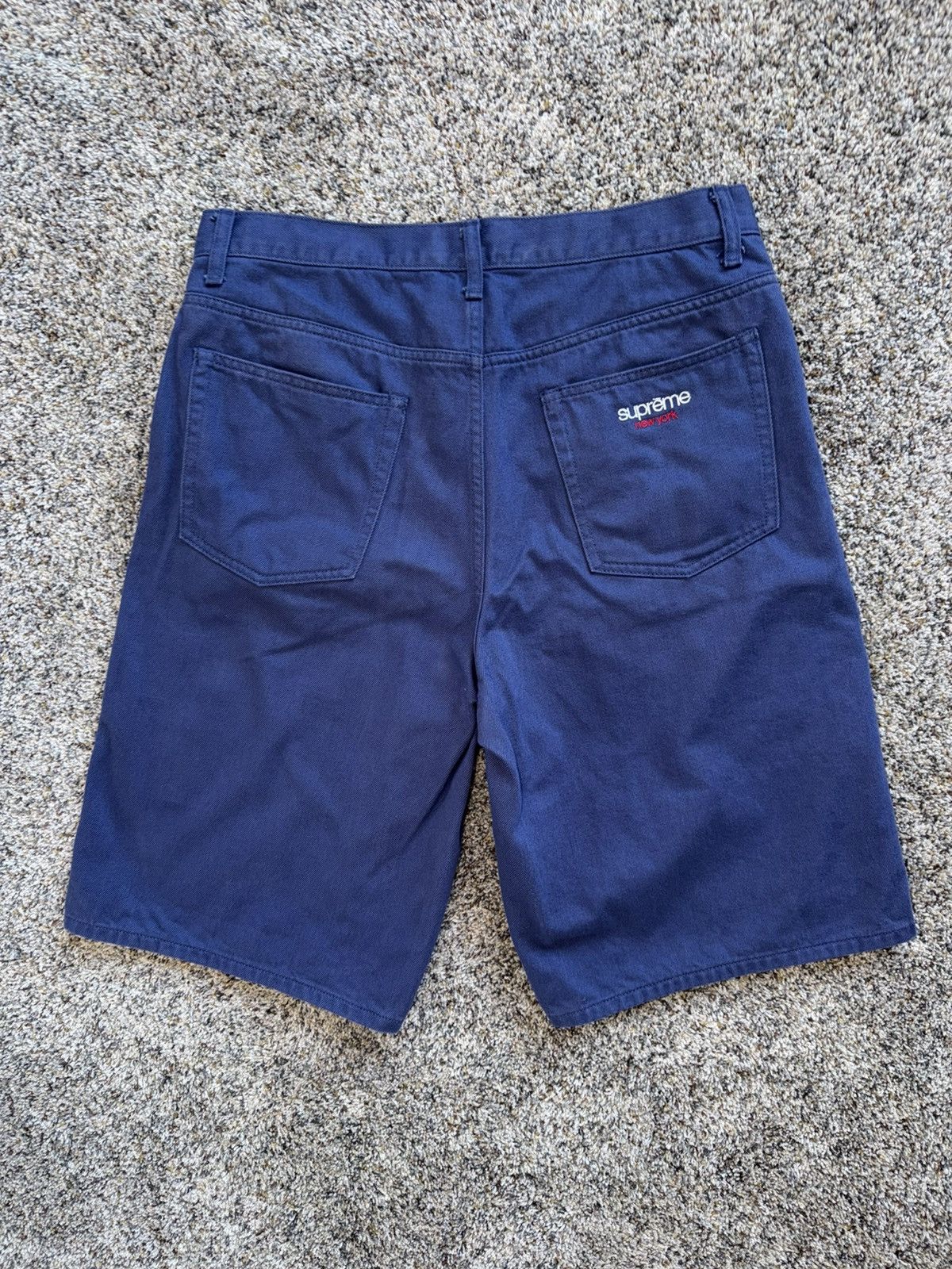Supreme Supreme Baggy Jean Shorts Navy Blue SS24 Size US 32 / EU 48 - 8 Thumbnail