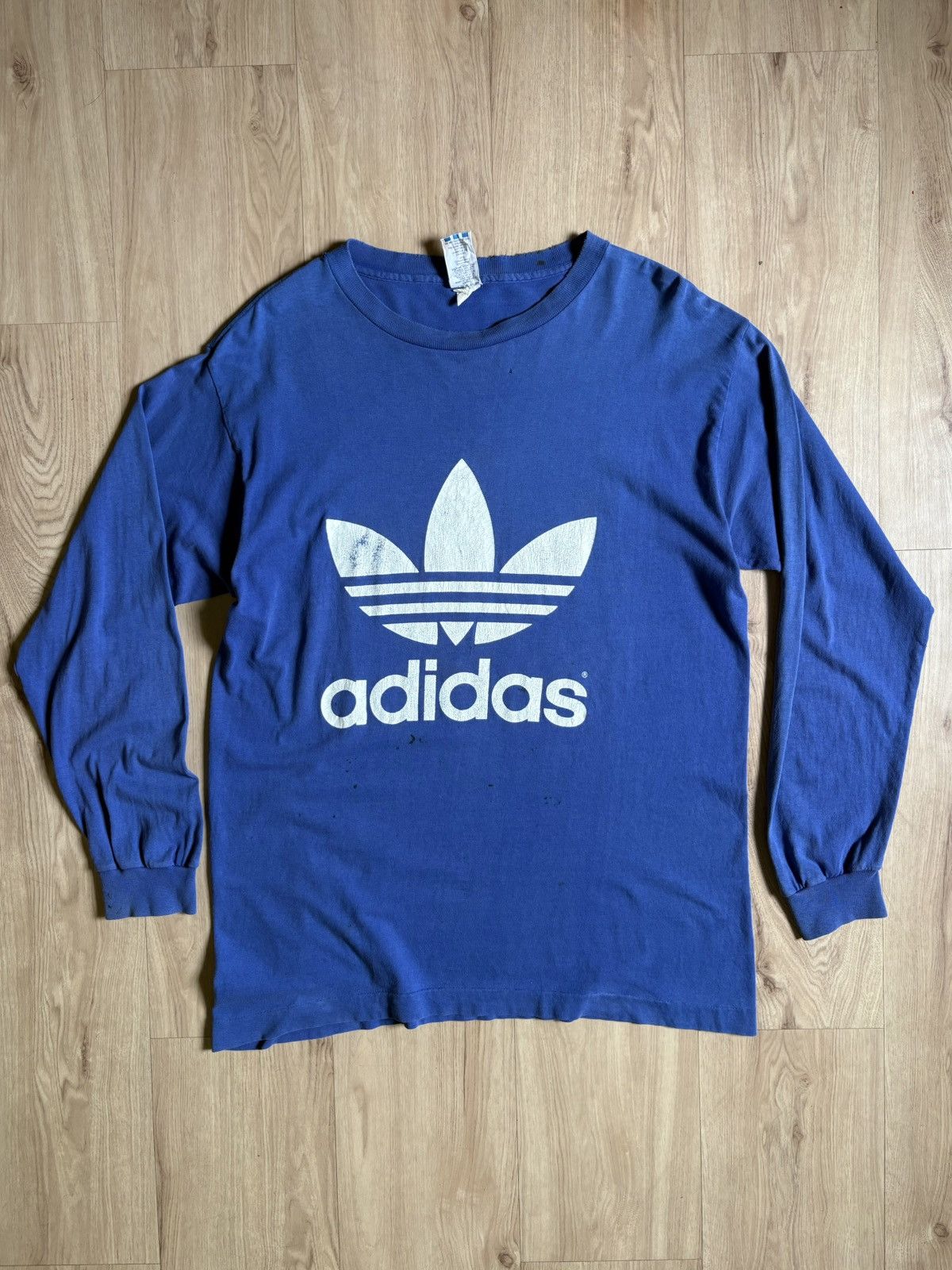 Adidas × Vintage Distressed/Thrashed Adidas Longsleeve Mirror Size US L / EU 52-54 / 3 - 1 Thumbnail