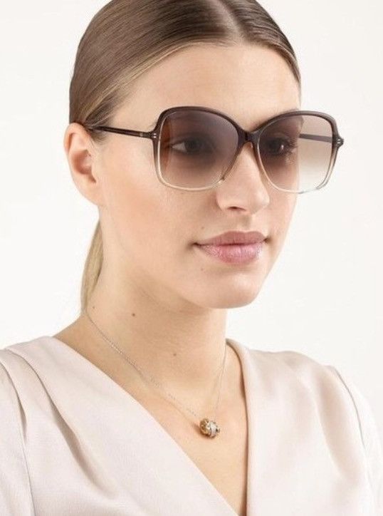 image of Gucci Womens Square Brown Brown Brown Sunglasses Gg0546Sk