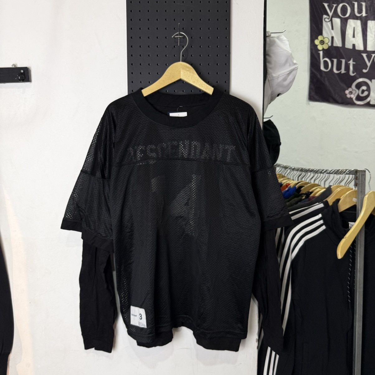 Descendant RARE💥 DESCENDANT 17AW layered mesh football black BTS jin Size US XL / EU 56 / 4 - 1 Thumbnail