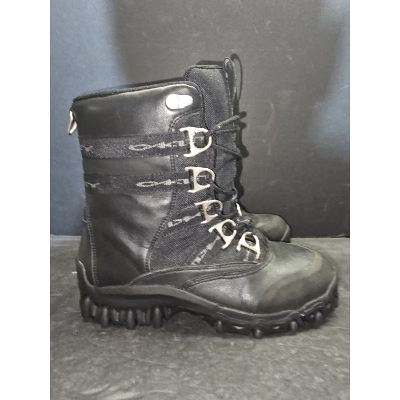 Oakley VINTAGE Oakley Casing Tactical Field Gear Boots Mid Calf Mens 9 Black Leather Waterproof Non-Slip Cushioned Combat 90s Army USA Boots Size US 8 / EU 41 - 2 Thumbnail