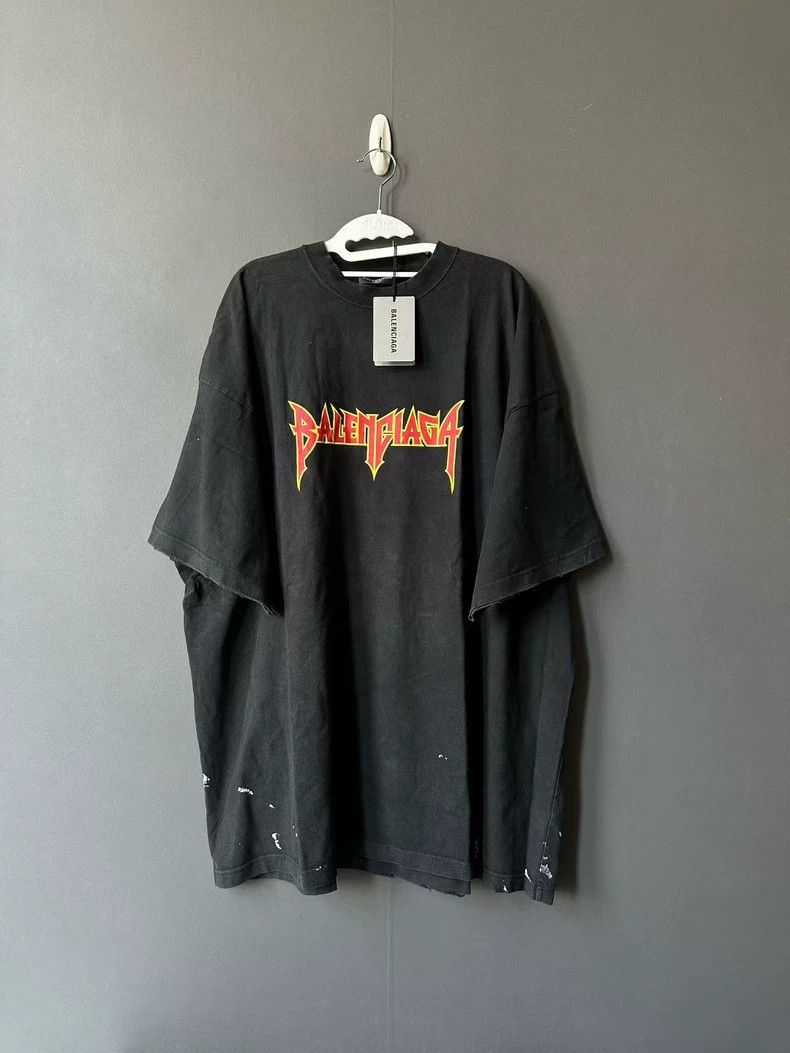Balenciaga Balenciaga Rock Splatter Short Sleeve - dmc Size US XL / EU 56 / 4 - 1 Thumbnail