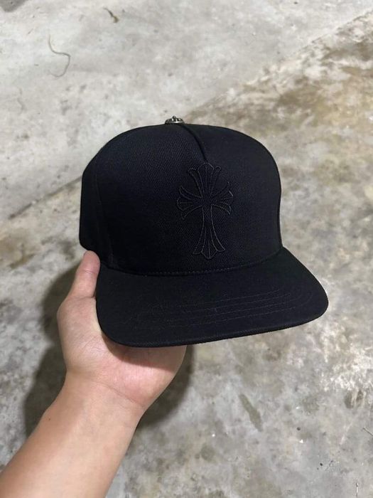 Chrome Hearts Chrome Hearts Cross Waxed Denim Baseball Cap | Grailed