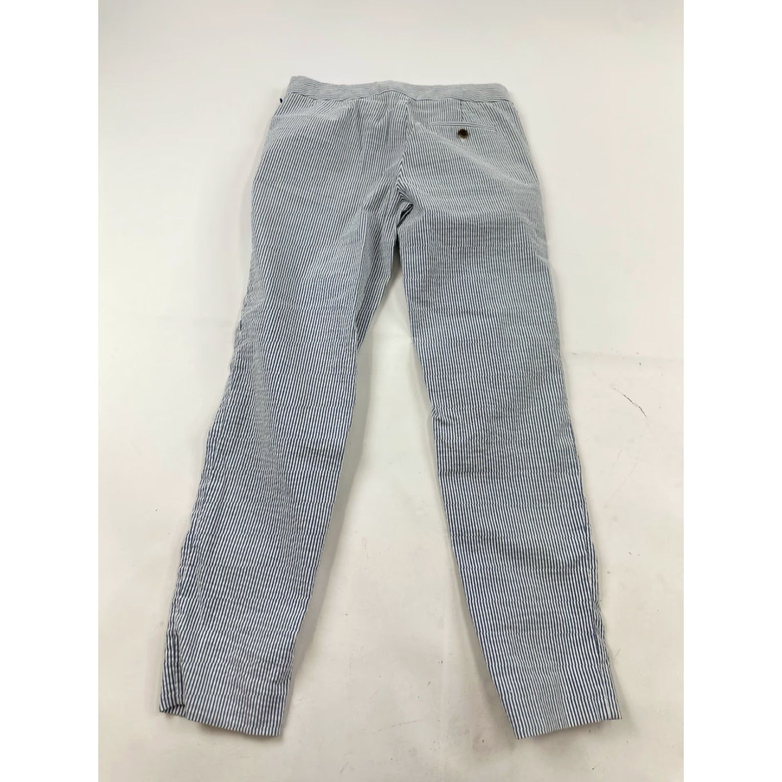 J.Crew VINTAGE J.Crew Women's Chino Pants Size 0 Mid Rise Straight Leg Striped Blue White Casual Size 25" / US 0 / IT 36 - 2 Thumbnail