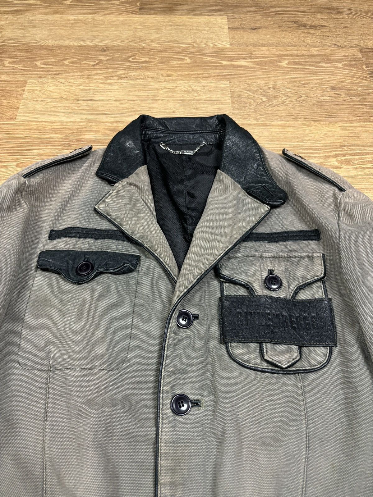 Dirk Bikkembergs 2000s Bikkembergs Utility Field Jacket with Leather Details Size US M / EU 48-50 / 2 - 5 Thumbnail