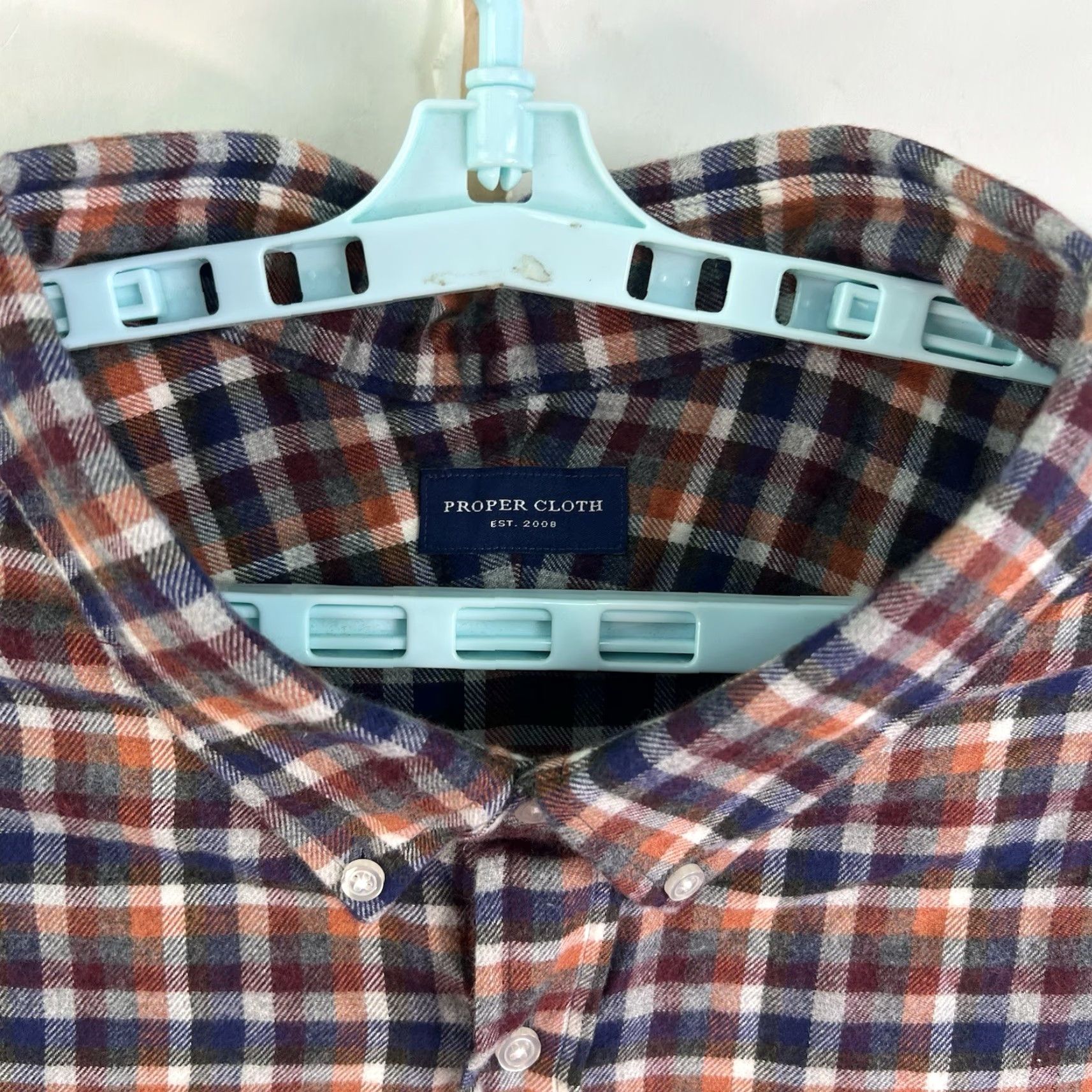 CLOT VINTAGE Cloth Plaid Flannel Button-Down Shirt Men's Size 4XL Cotton Casual Long Sleeve Size US XXL / EU 58 / 5 - 3 Thumbnail