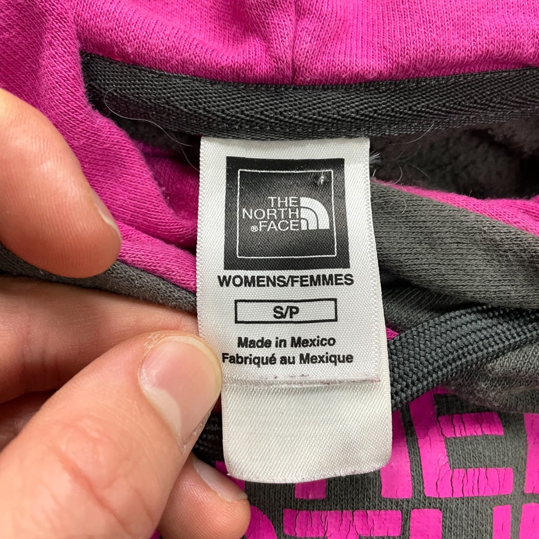The North Face The North Face Hoodie Sweatshirt Womens S Gray Pink Graphic Fleece Pullover Size S / US 4 / IT 40 - 6 Thumbnail