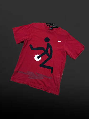 Nike Nike Size M Men's Short Sleeve T-shirt Big Print Size US M / EU 48-50 / 2 - 1 Thumbnail