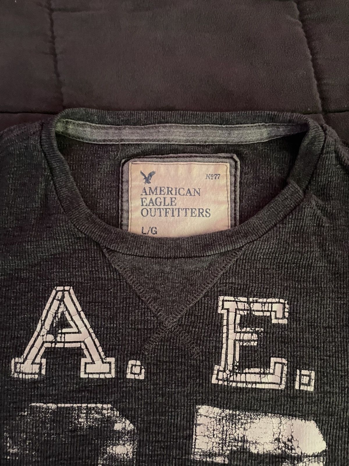 American Eagle Outfitters American Eagle Vintage Thermal Long-sleeve (Dark Grey) Size US L / EU 52-54 / 3 - 3 Thumbnail