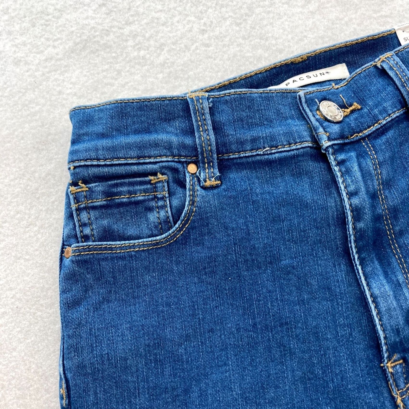 Pacsun PacSun Jeggings Women's 24 Blue Distressed Denim Stretch High Rise Skinny Jeans Size 42" / US 20 - 4 Thumbnail