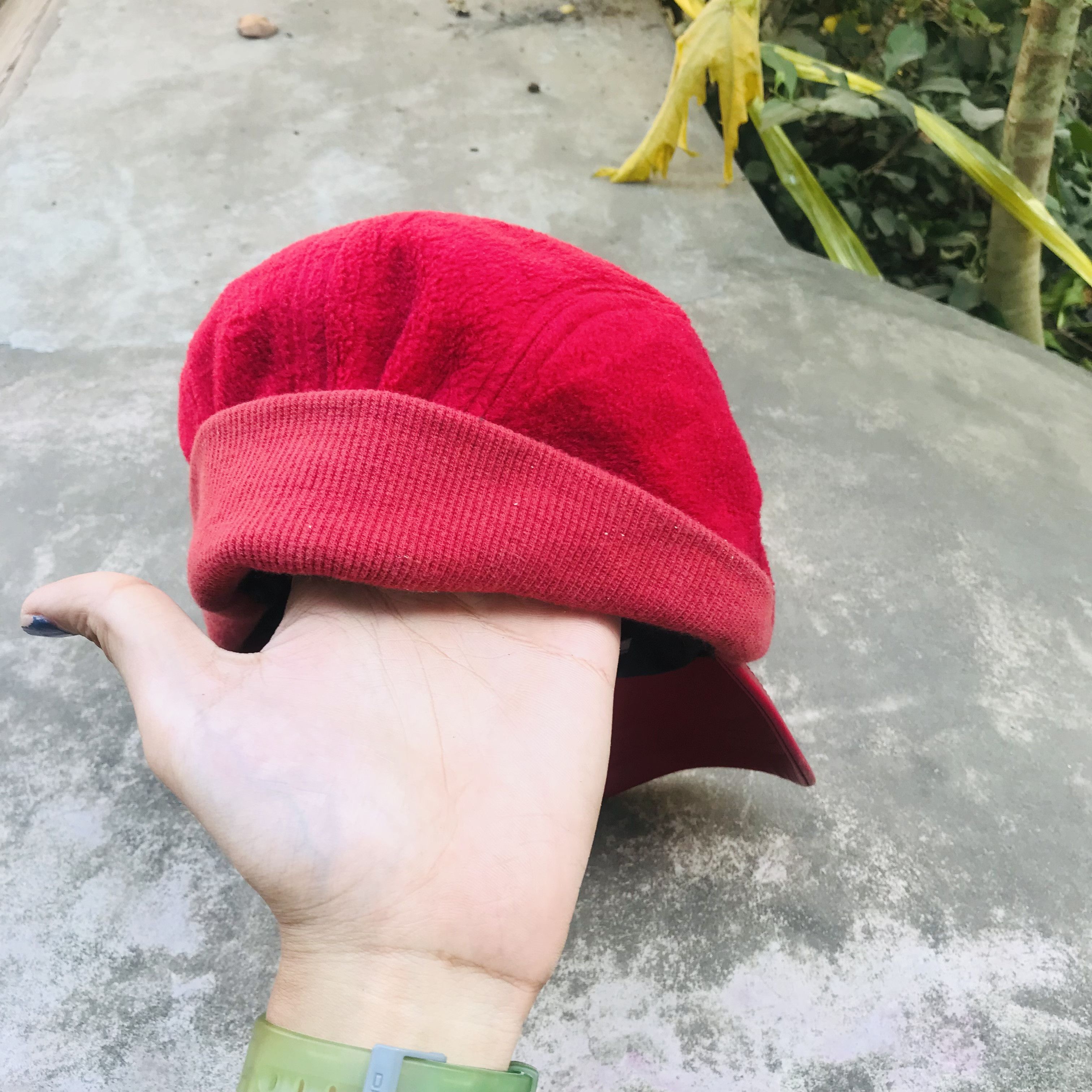 Japanese Brand × Vintage Y2k Leather Visor Beanie Cap Size ONE SIZE - 4 Thumbnail