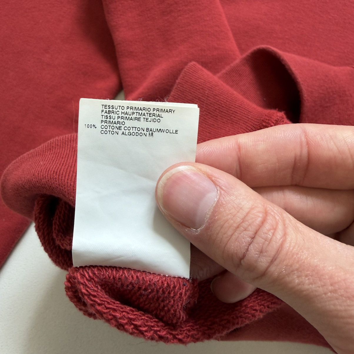 Maison Margiela A/W 11 Red Cotton Sweatshirt Size US M / EU 48-50 / 2 - 8 Thumbnail