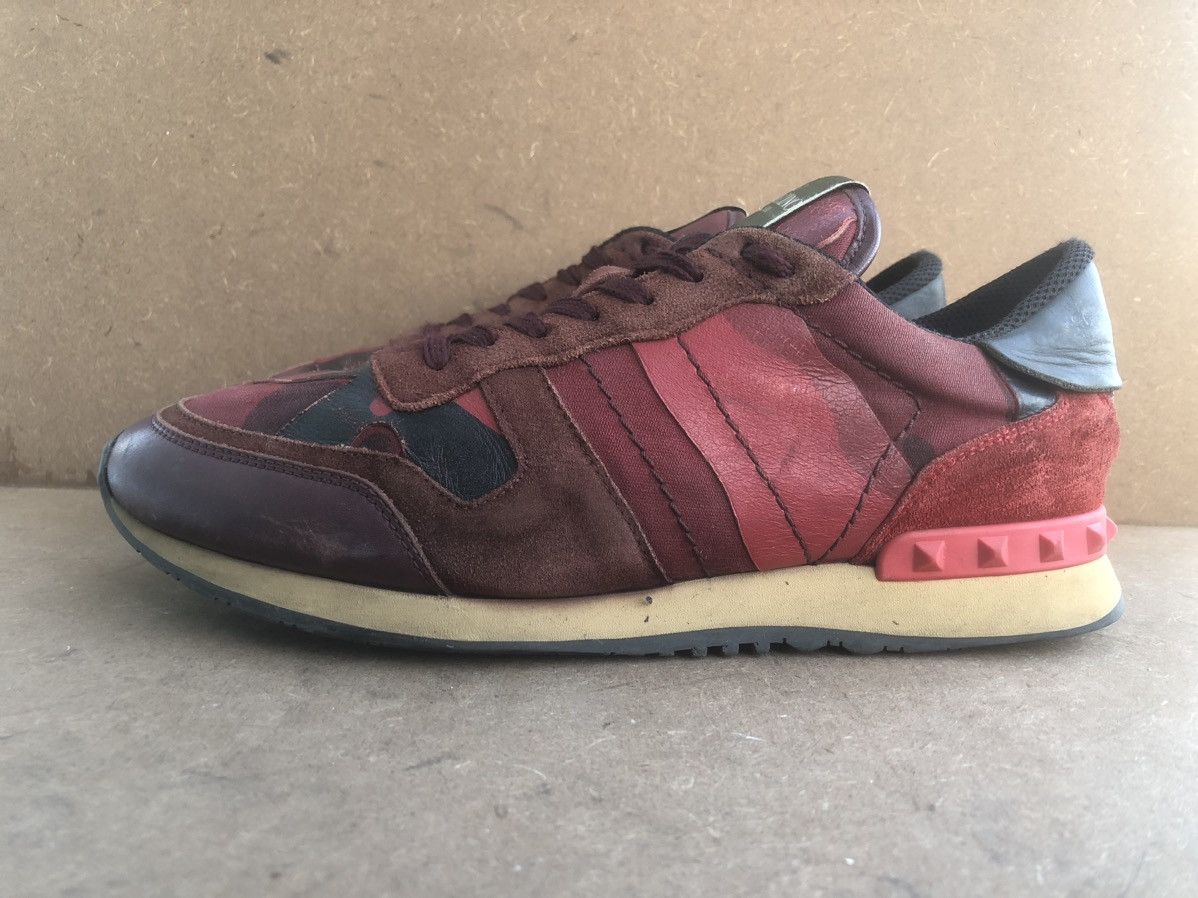 Designer × Valentino Valentino Garavani Red Leather Men’s Sneakers Size 41 Size US 9.5 / IT 39.5 - 4 Thumbnail
