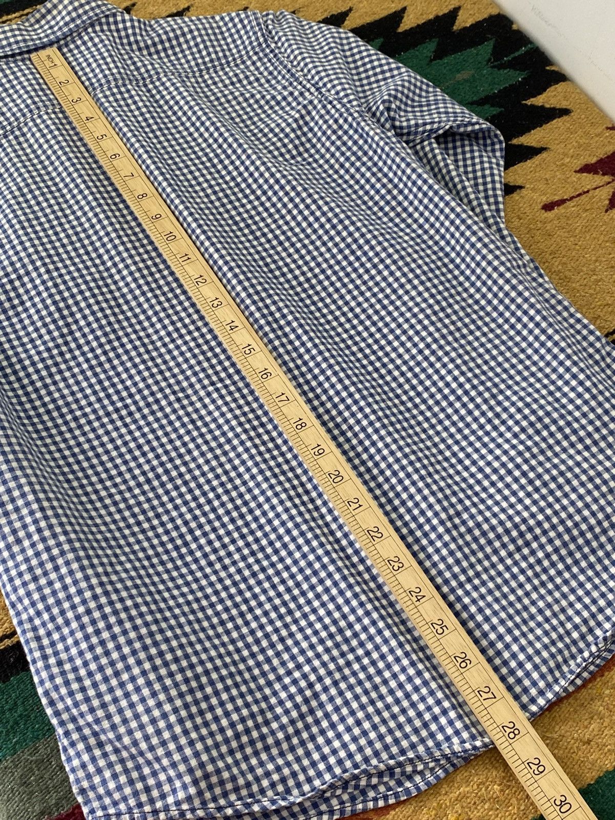 Sugar Cane Sugarcane Co by Toyo Enterprise Gingham Blue Button Up Shirt Size US M / EU 48-50 / 2 - 6 Thumbnail
