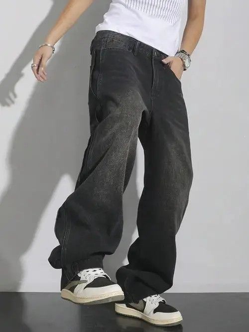 Jean Kirari x Kase Vintage Washed Retro Wide Leg Y2k Denim Jeans Size US 32 / EU 48 - 3 Thumbnail