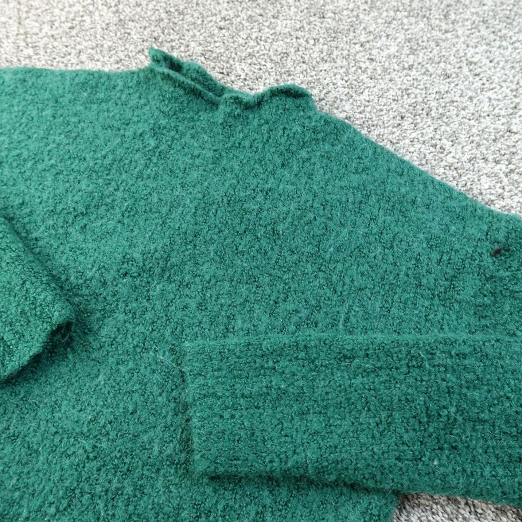 J.Crew J.CREW Sweater Womens M Green Alpaca Wool Blend Roll Neck Chunky Pullover Cozy Knit Mock Neck Long Sleeve Casual Winter Size M / US 6-8 / IT 42-44 - 2 Thumbnail