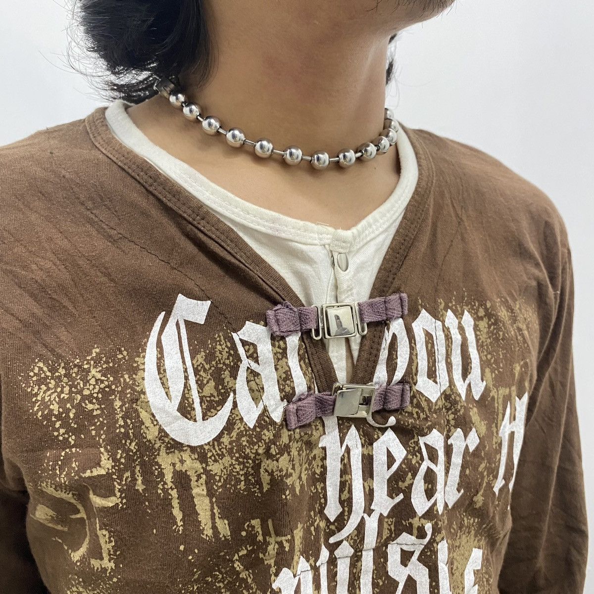 Beauty Beast × If Six Was Nine × Japanese Brand Japanese Poem Double Layer Y2K Distressed Grunge Style Size US L / EU 52-54 / 3 - 7 Thumbnail