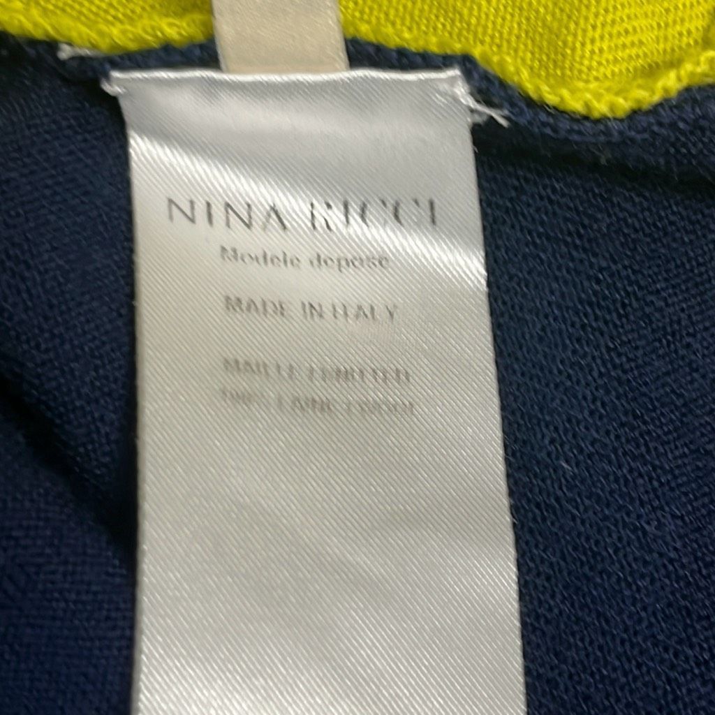 Nina Ricci Nina Ricci Women Medium Wool Colorblock Knot Detail Top Gree Size M / US 6-8 / IT 42-44 - 6 Thumbnail