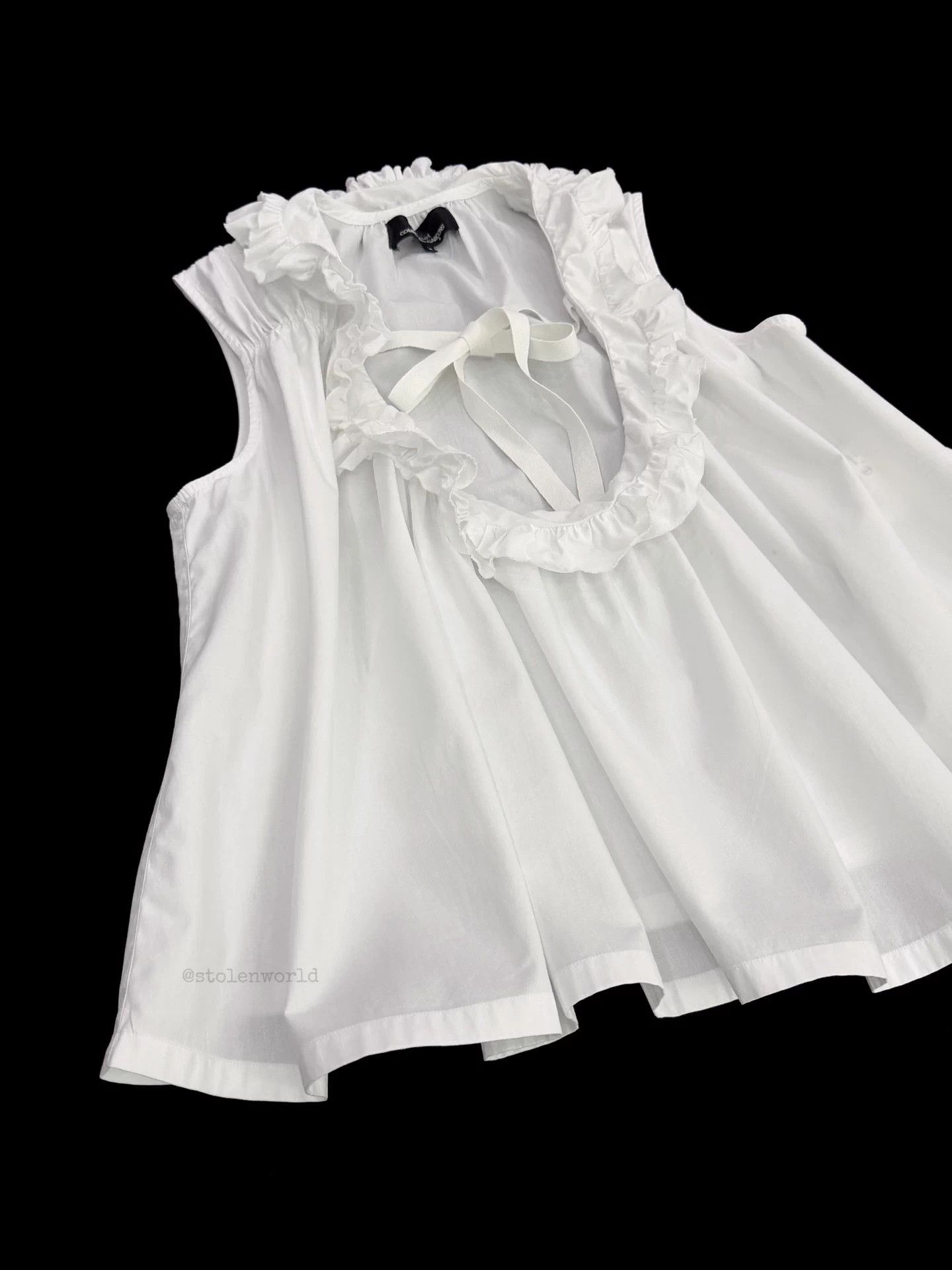 Comme des Garcons Comme des Garcons Lace Bow Front Oversized Tank Top Size M / US 6-8 / IT 42-44 - 3 Thumbnail