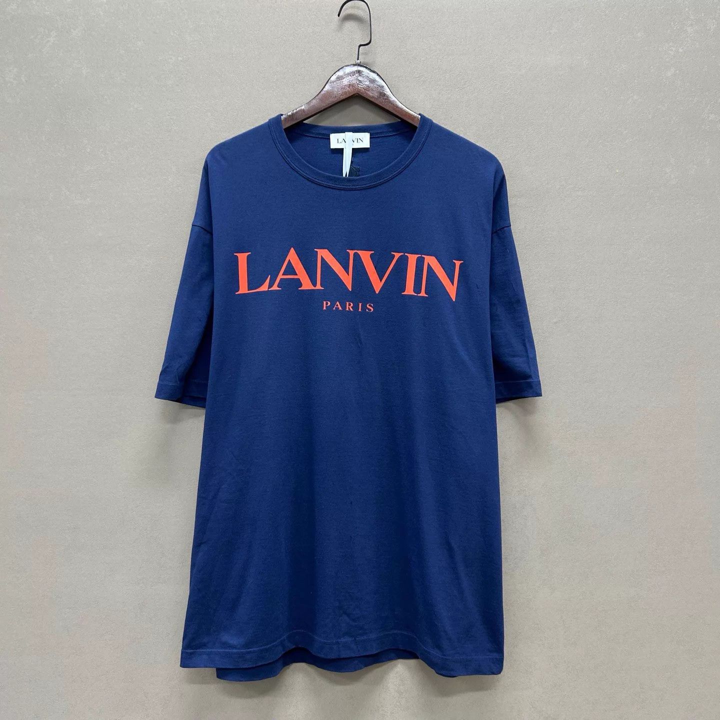 Lanvin LANVIN Royal Blue Embroidered Logo SS Tee L 99 New Size US L / EU 52-54 / 3 - 1 Thumbnail