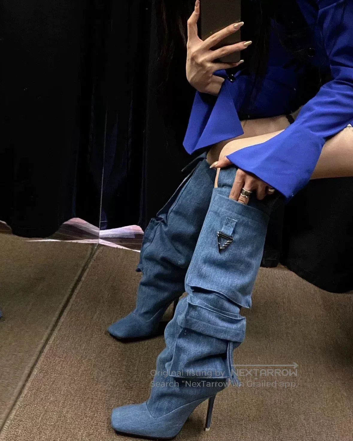 The Attico THE ATTICO Denim Knee. Size US 6 / IT 36 - 1 Thumbnail