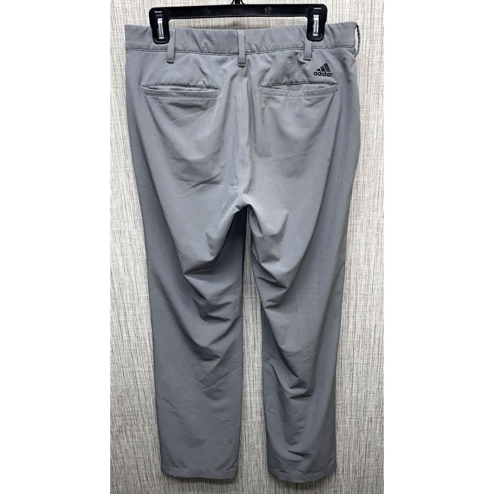 Adidas Adidas Golf Pants Mens Gray Polyester 32x32 Regular Flat Front Inseam 32 Size 32 Casual Sportswear Pants Size US 32 / EU 48 - 4 Thumbnail