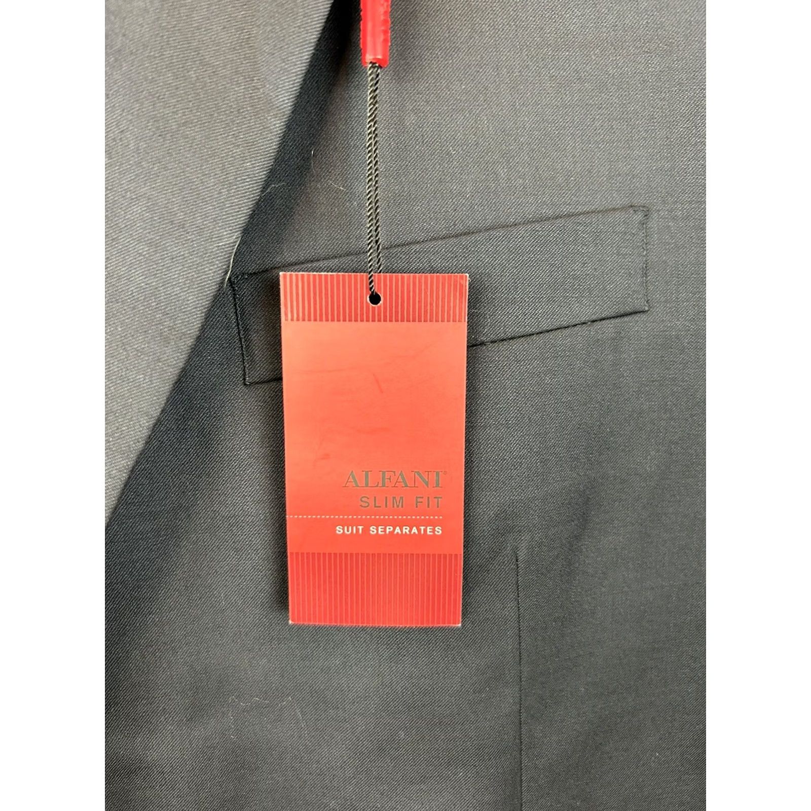 Alfani Alfani Blazer Mens 44R Wool Navy Two-Button Single-Breasted Slim Regular Jacket Coat, 2 Button, Blue, Wool, Sport Coat, Men, 44R Size 44R - 7 Thumbnail