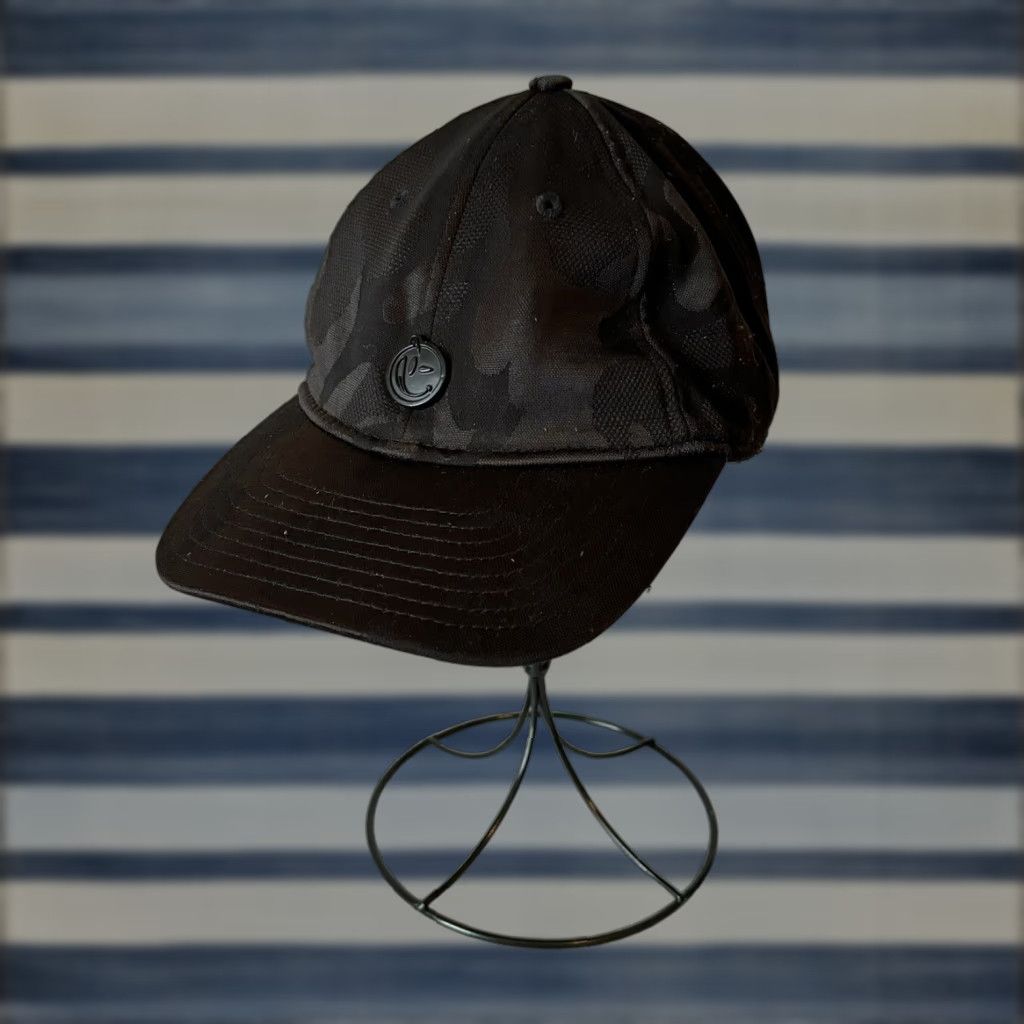 Vintage YUMS Camouflage Hat Mens Adjustable Strapback Black Camo Cap Woodlands Skate Graffiti Metal Face Shiny Cap Size ONE SIZE - 1 Thumbnail