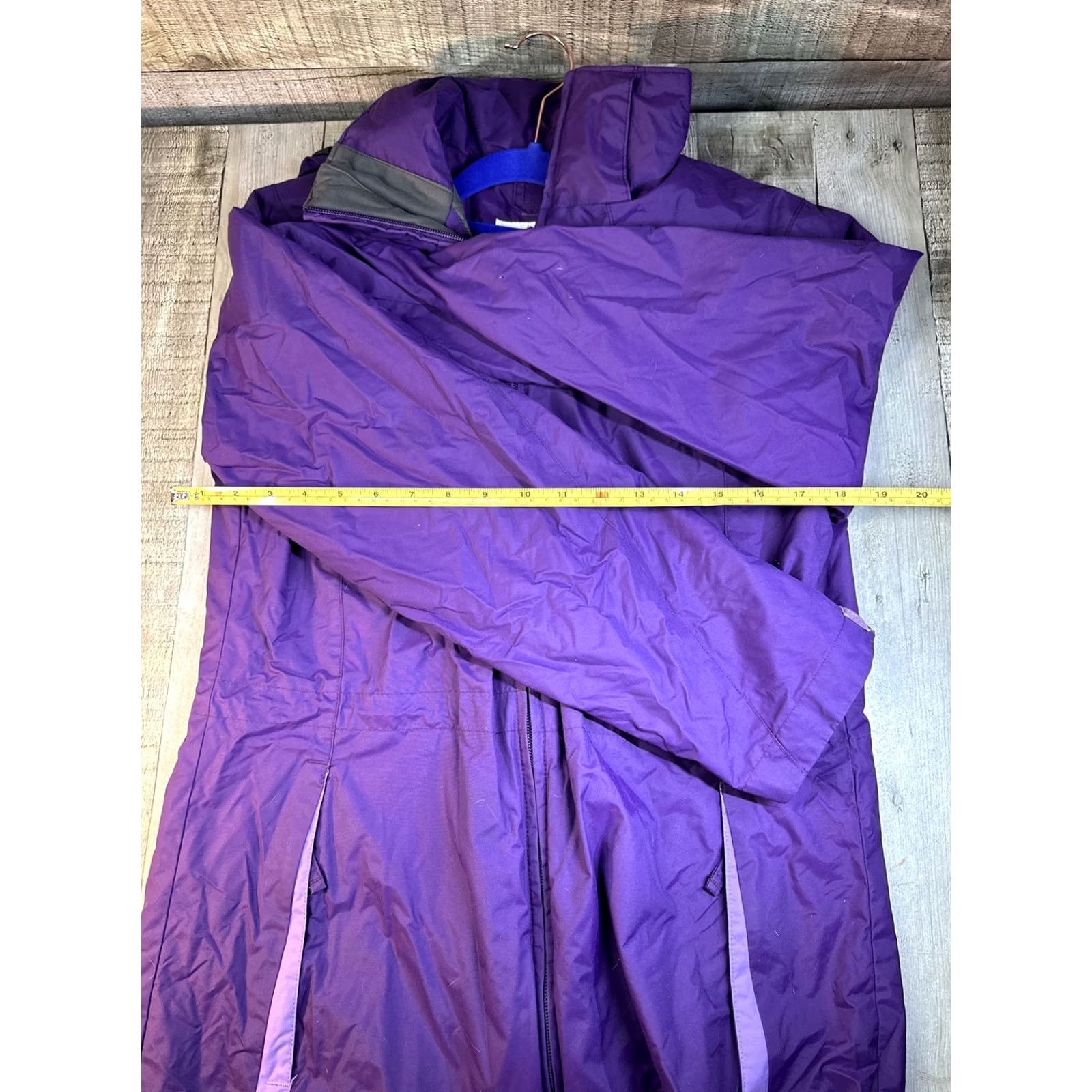 Vintage Columbia Women Long Raincoat Jacket Purple S Small Polyester Regular Raincoat Long Womens Purple S Size S / US 4 / IT 40 - 6 Thumbnail