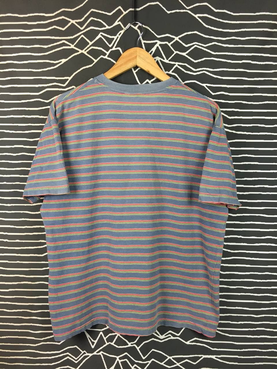 Gap Vtg GAP Multi-Color Horizontal Stripe Pocket Tee Size US S / EU 44-46 / 1 - 4 Thumbnail