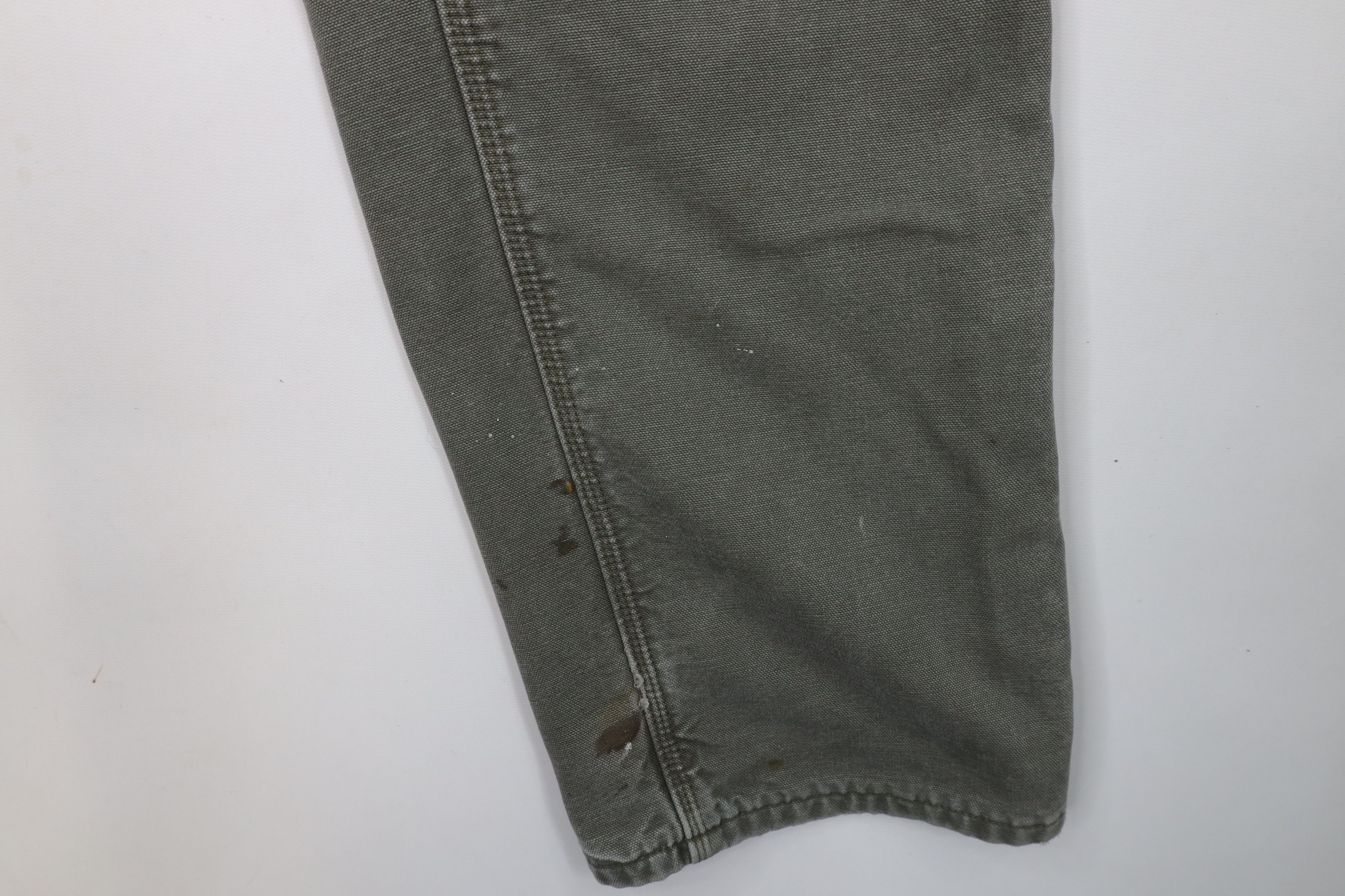 Carhartt × Vintage Vintage Carhartt Lined Wide Leg Dungaree Pants Moss Green Size US 32 / EU 48 - 4 Thumbnail