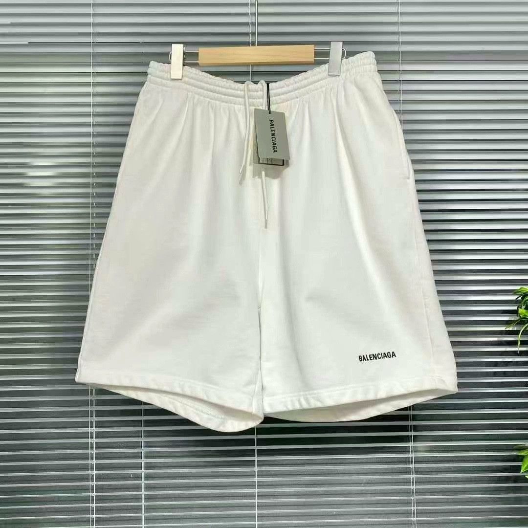 Balenciaga balenciaga embroidered logo heavyweight shorts Size US 27 - 1 Thumbnail